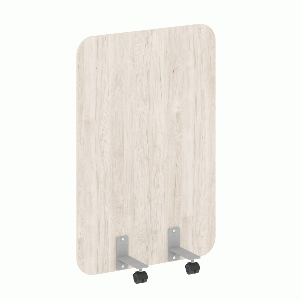 Перегородка на металлических опорах, на роликах