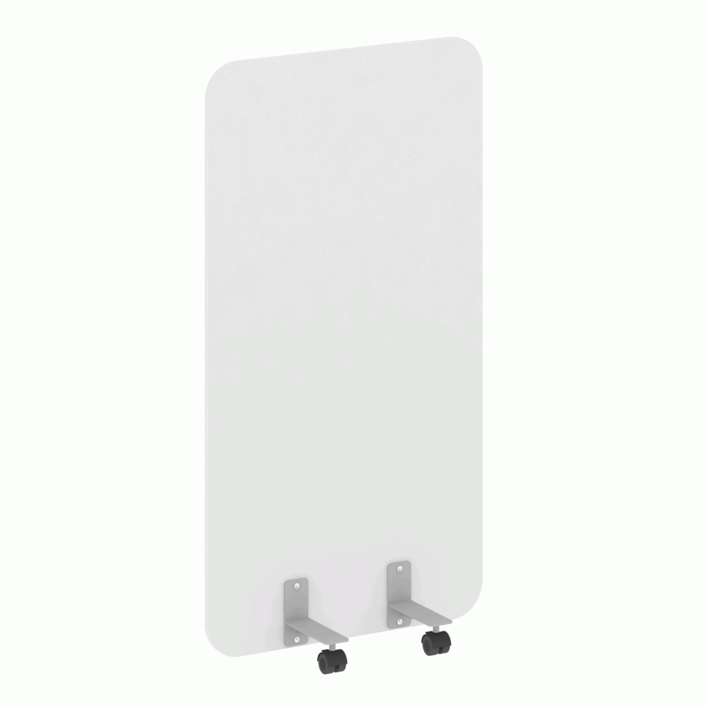 Перегородка на металлических опорах, на роликах