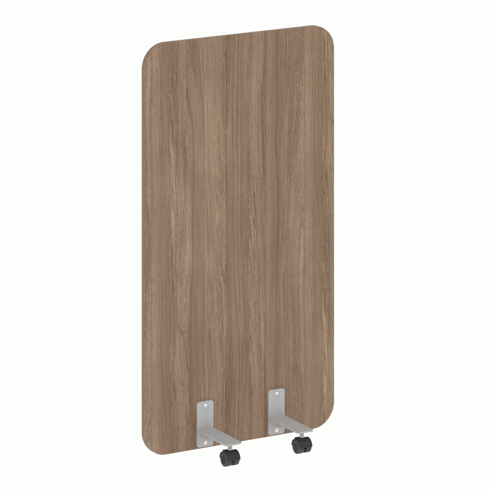 Перегородка на металлических опорах, на роликах