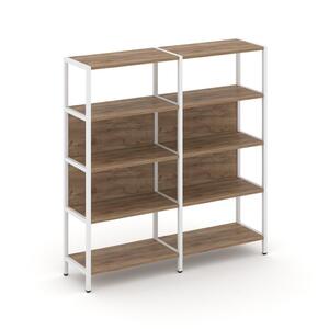 Двухсекционный стеллаж четырехярусный