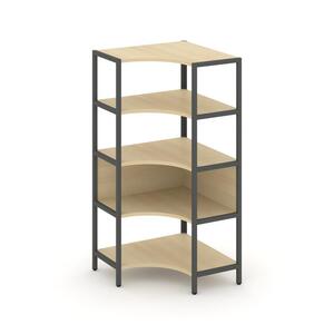 Односекционный угловой стеллаж четырехярусный