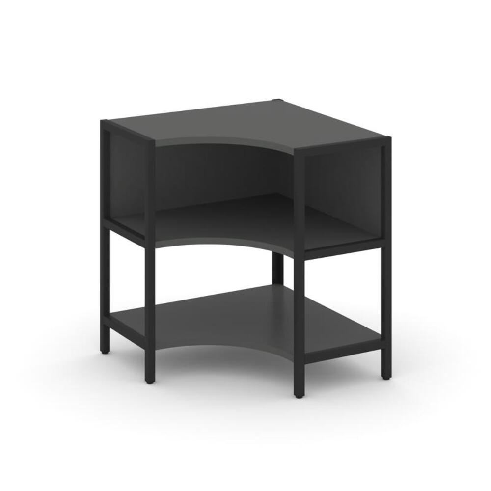 Односекционный угловой стеллаж двухярусный