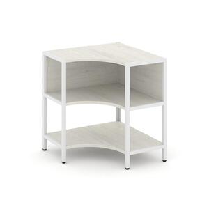 Односекционный угловой стеллаж двухярусный