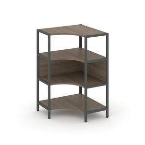 Односекционный угловой стеллаж трехярусный