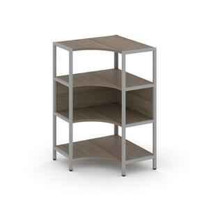 Односекционный угловой стеллаж трехярусный