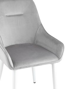 Стул Диана велюр серебристый ножки белые 4 шт