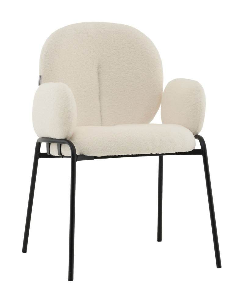 Стул с подлокотниками букле