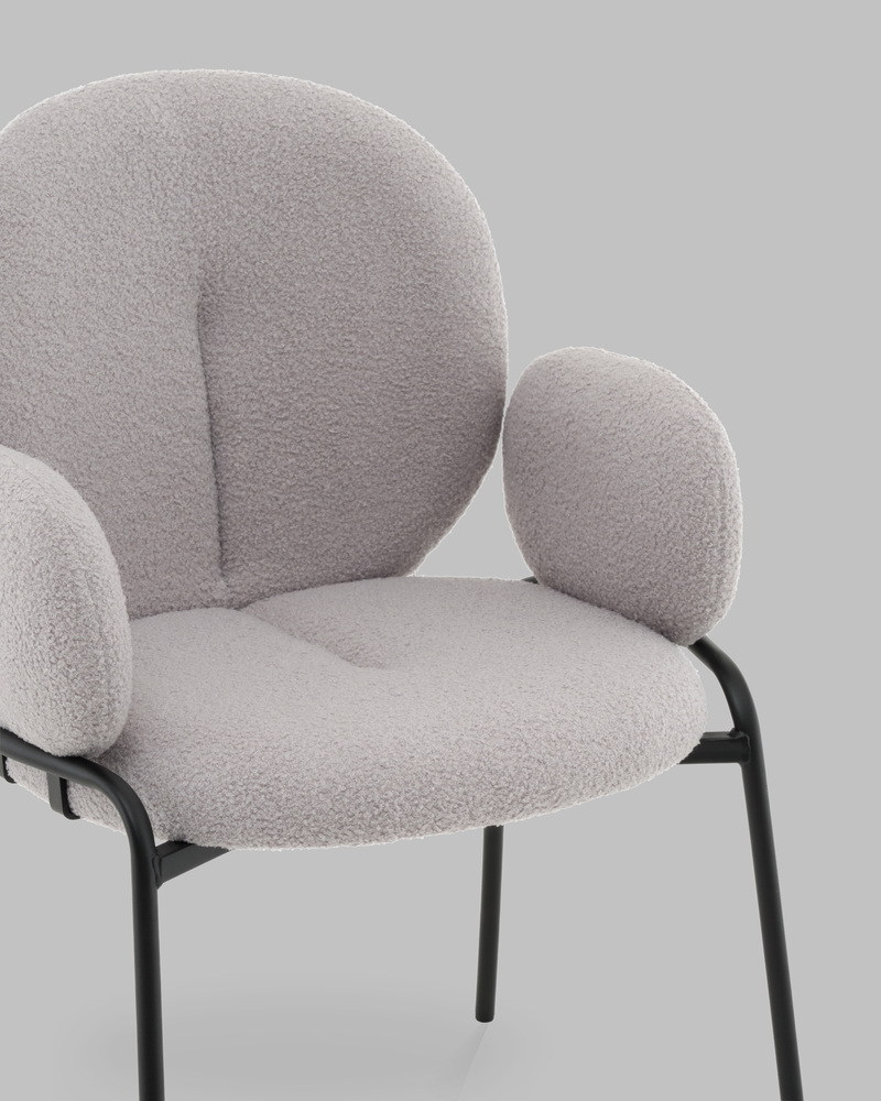 Стул с подлокотниками букле