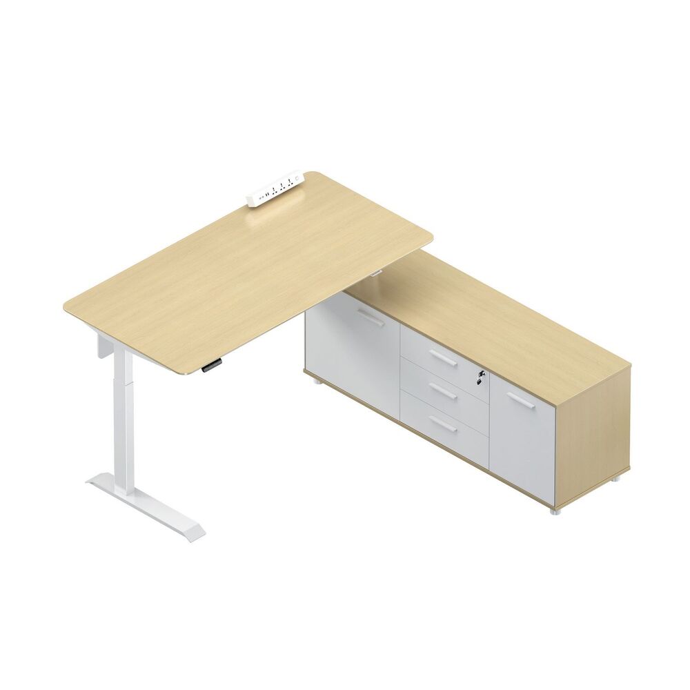 Стол на опорной тумбе, регулируемый по высоте (правый)