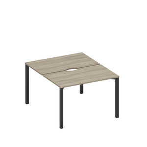 Рабочая станция на металлокаркасе, столешницы с вырезом (2*120)