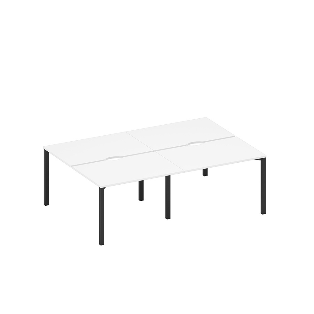 Рабочая станция на металлокаркасе, столешницы с вырезом (4*120)