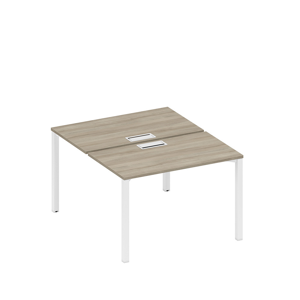 Рабочая станция на металлокаркасе, столешницы с заглушкой (2*120)