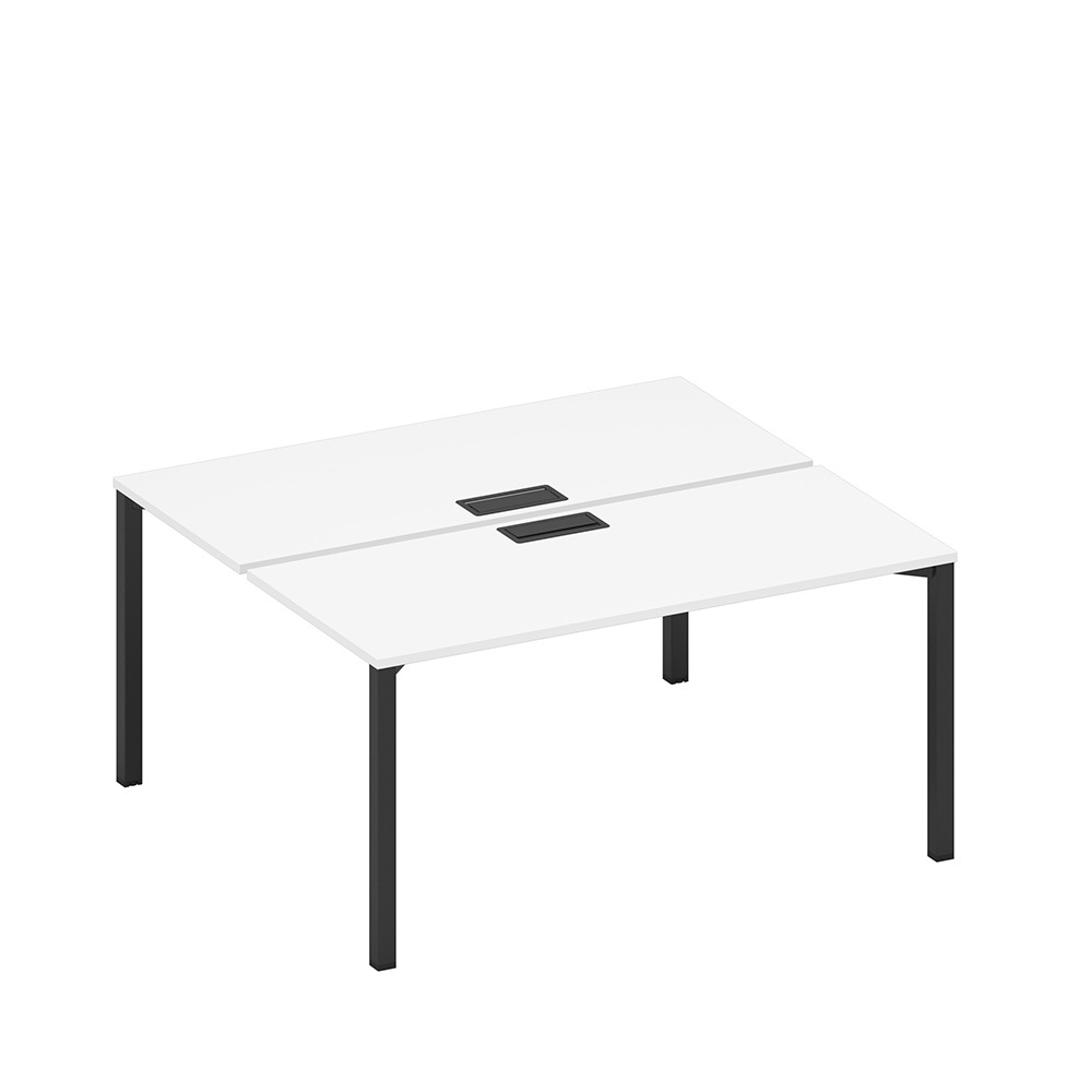 Рабочая станция на металлокаркасе, столешницы с заглушкой (2*160)