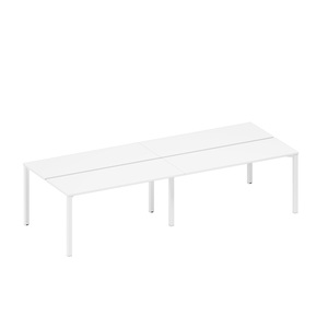 Рабочая станция на металлокаркасе, столешницы с заглушкой (4*160)