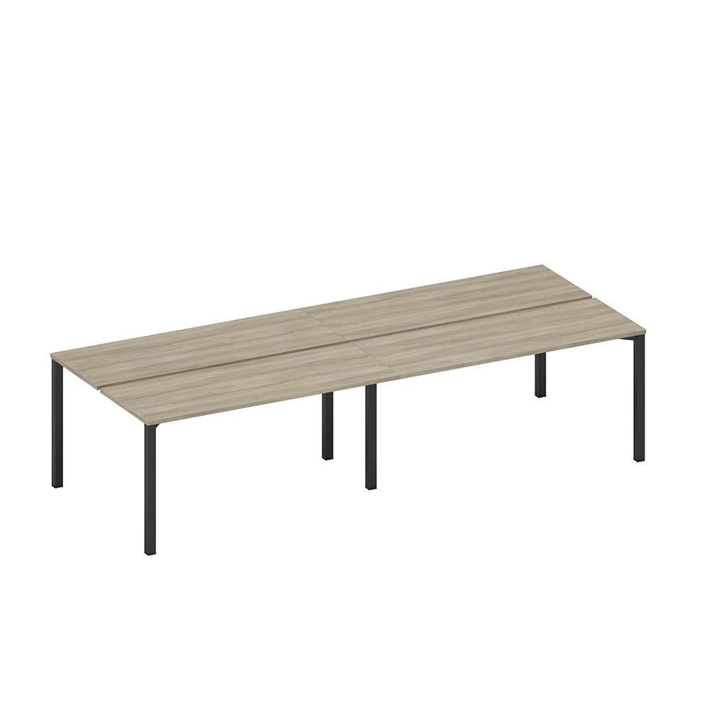 Рабочая станция на металлокаркасе, столешницы с заглушкой (4*160)