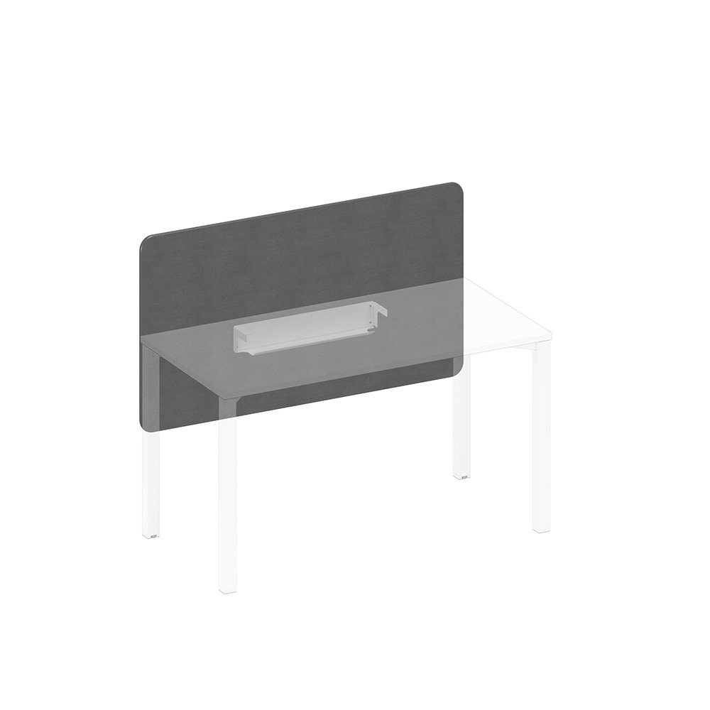 Экран настольный фронтальный тканевый с кабель-каналом