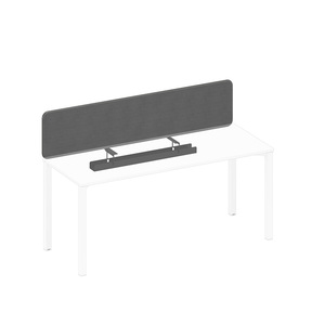 Экран настольный фронтальный тканевый с мягким наполнителем с кабель-каналом