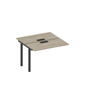 Секция стола рабочей станции на металлокаркасе, столешницы с заглушкой